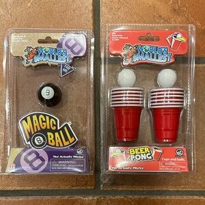 World's Smallest Magic 8 Ball and Beer Pong Set